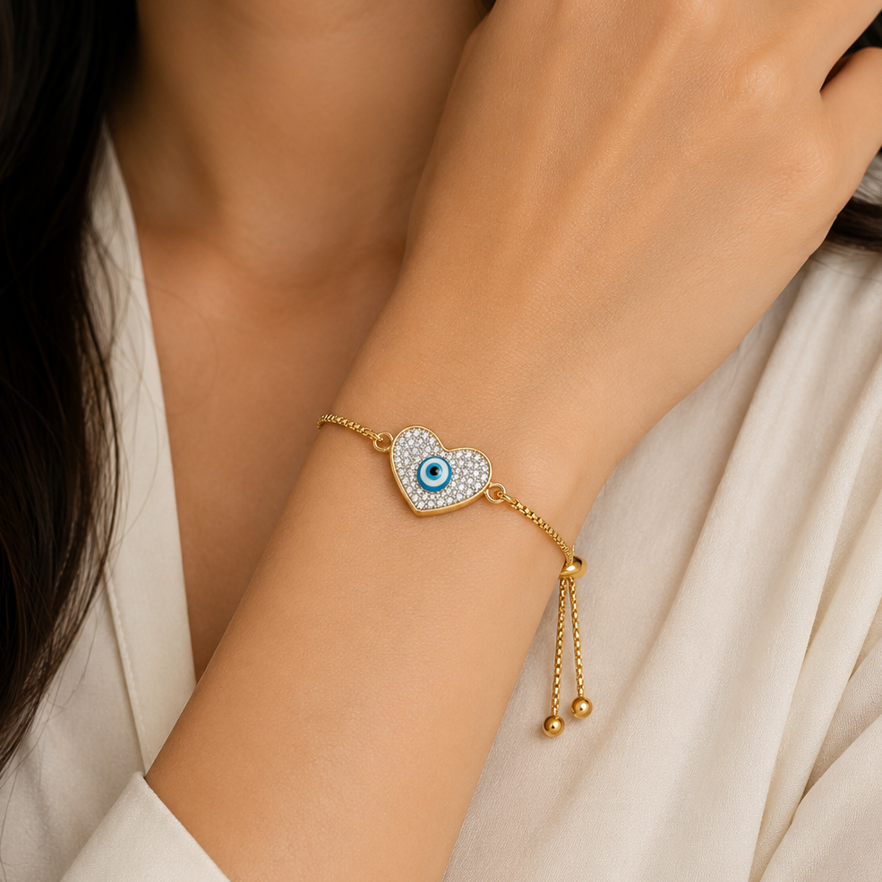 Azure Heart Bracelet