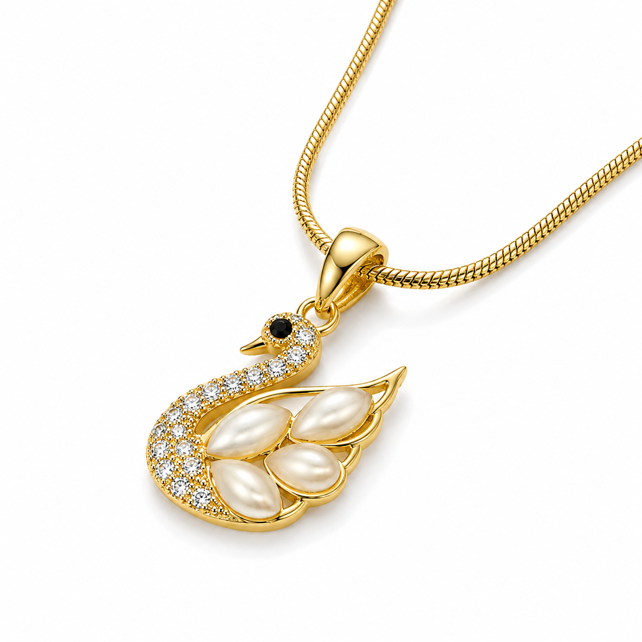 Pearl Swan Necklace