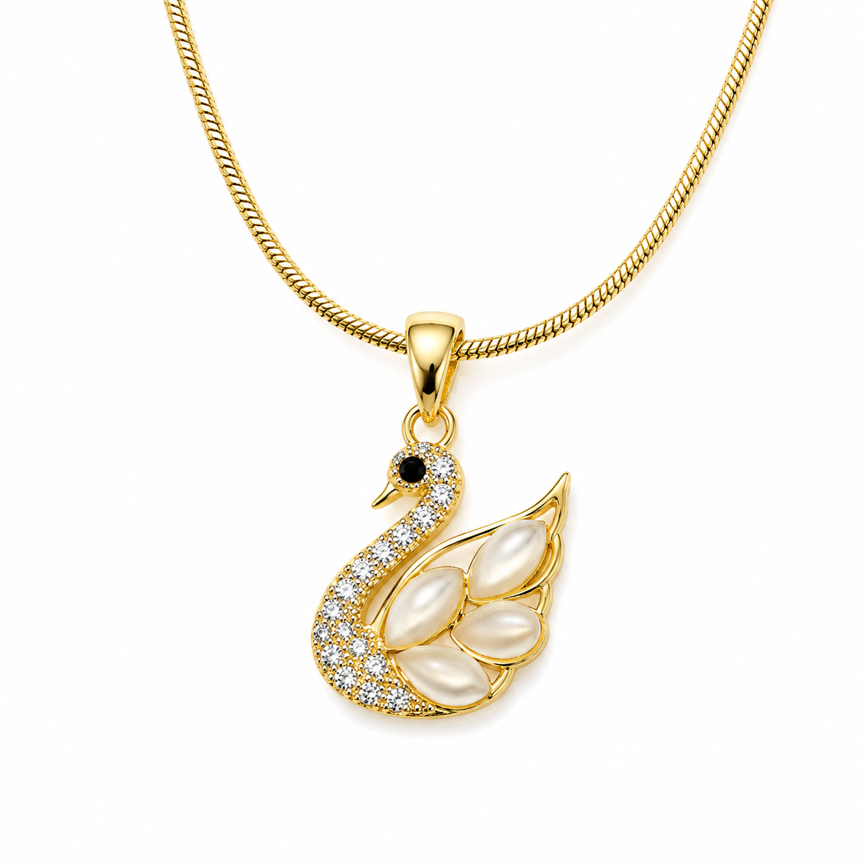 Pearl Swan Necklace
