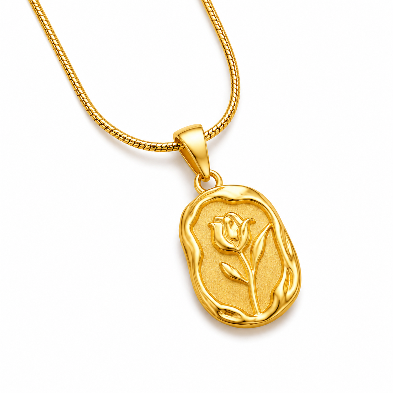 Golden Rose Necklace