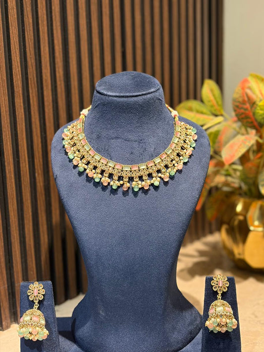 Pastel Kundan Set