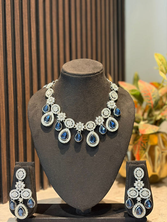 Sapphire Sparkle Necklace Set