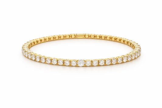 Golden Halo Tennis Bracelet