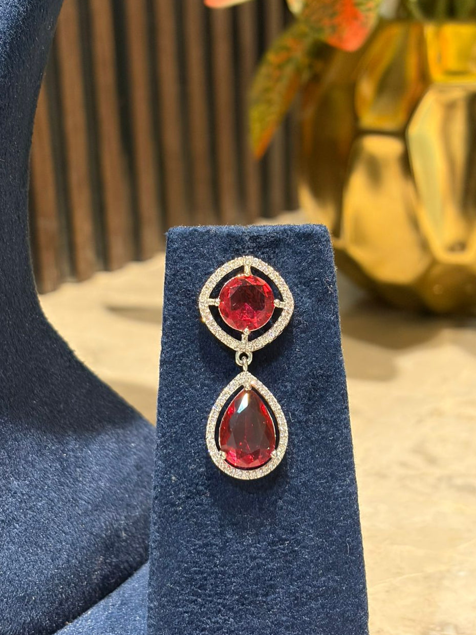 Nyra Ruby Necklace Set