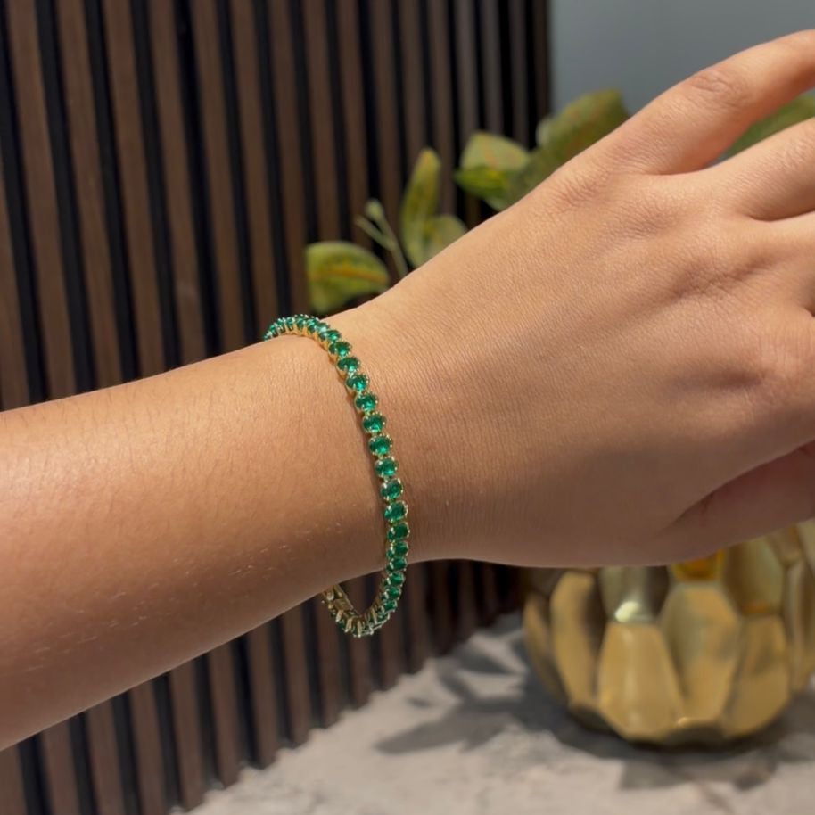Emerald Radiance Tennis Bracelet