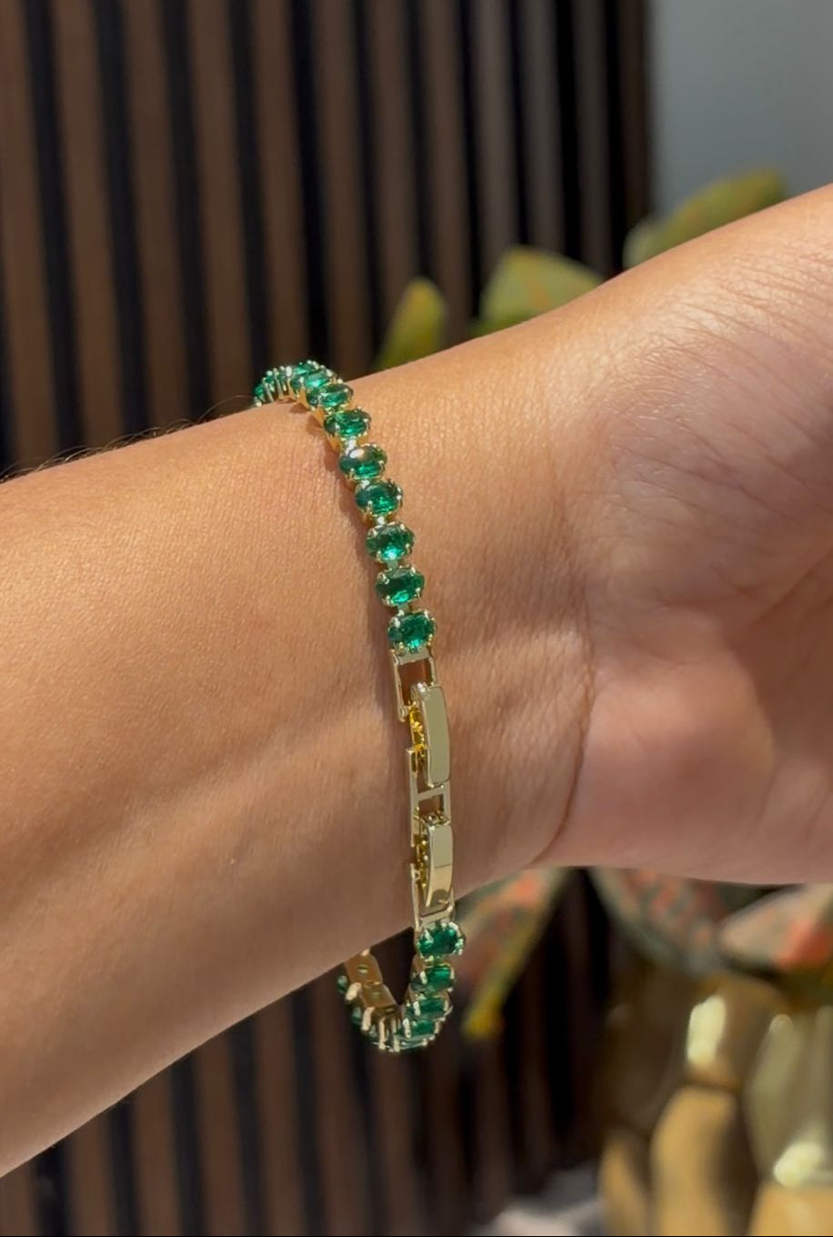 Emerald Radiance Tennis Bracelet